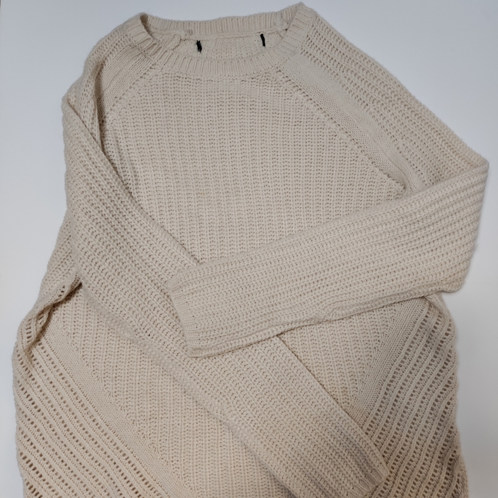 Cream High Low Sweater